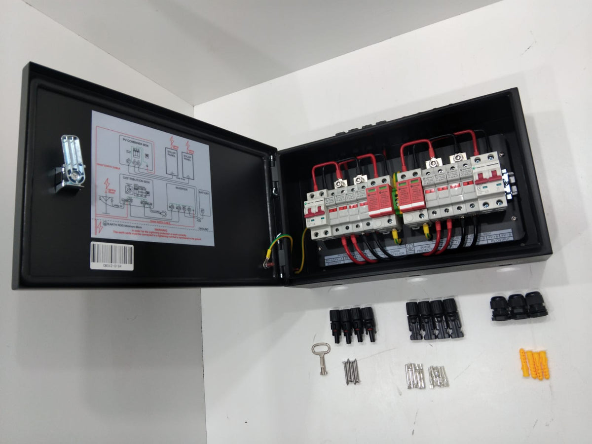 Solarwize 4in-2out PV Solar Metal Combiner Box