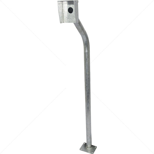 Gooseneck Galvanised With Rainshield and Base Plate