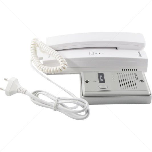 Kocom 220VAC 1-1 Audio Intercom Kit with Metal Gate Station