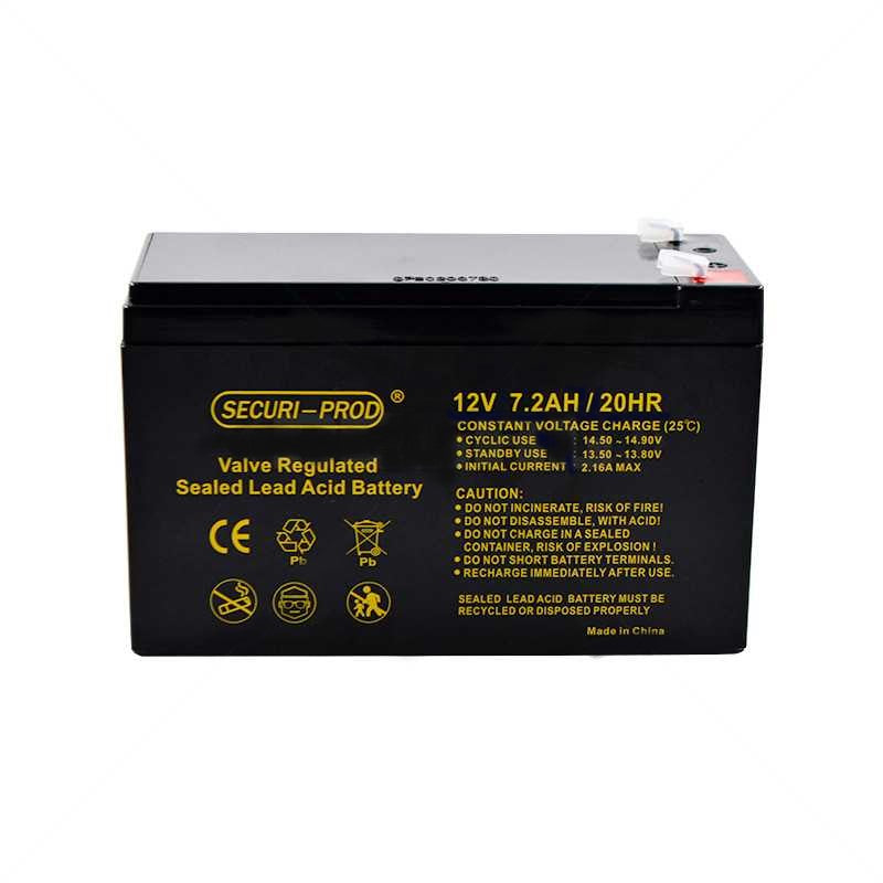 Securi-Prod 12V 7.2Ah Lead Acid Rechargeable Battery