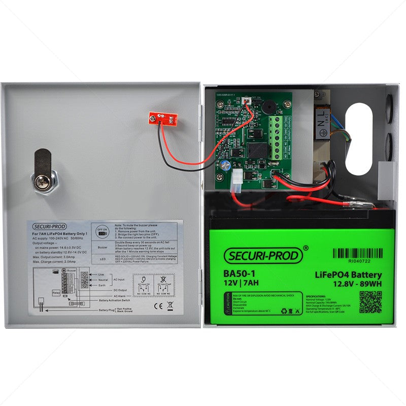 Securi-Prod 14.6VDC 3Amp Lithium Power Store Excl Battery