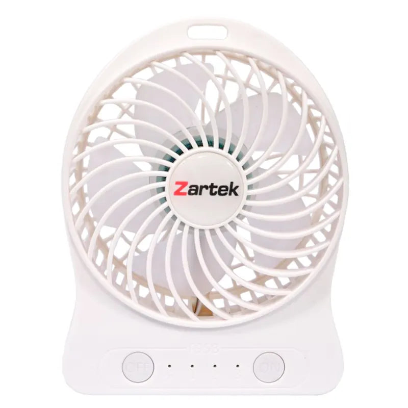 Zartek ZA-101 WHT Breez Portable Rechargeable Mini Fan