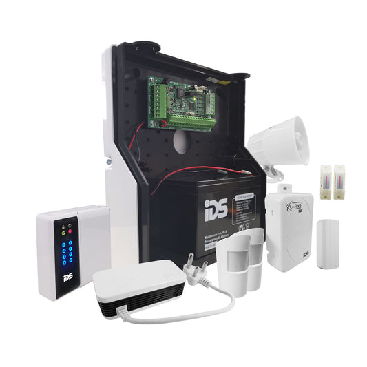 IDS 806 8 Zone Wireless Alarm Kit 2xMotionSense 2xDoorSense 2xPanic Buttons