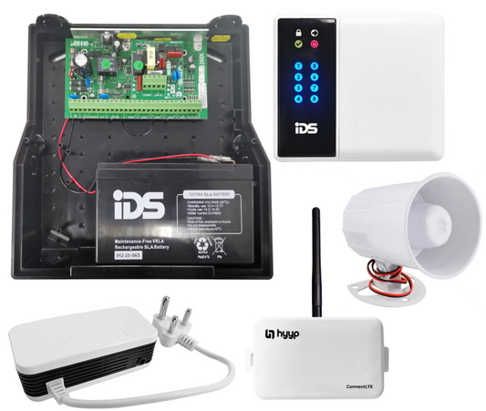 IDS 806 8 Zone Alarm Kit with HYYP ConnectLTE GSM Module - 3rd Party