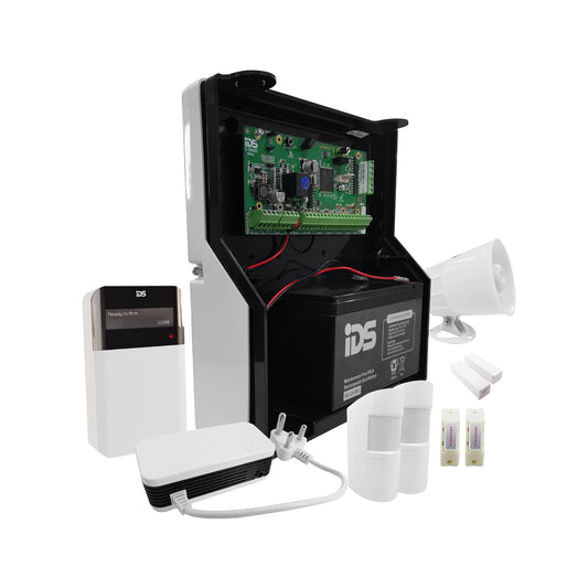IDS X64 Wired Alarm Kit 2xMotionSense 2xPanics 2xDoor Contacts