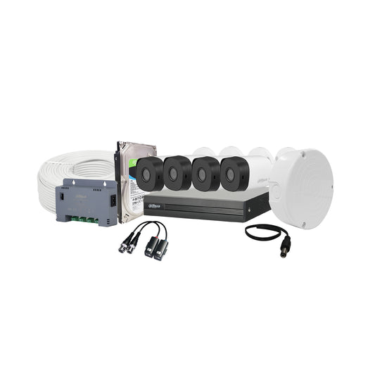 Dahua 4 Channel CCTV Kit with 4Ch XVR DVR 4xDahua Bullet Cameras 1TB HD