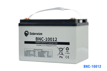 Solarwize 100Ah Carbon Graphite AGM Inverter Solar Battery