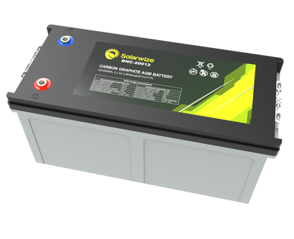 Solarwize 200Ah Carbon Graphite AMG Inverter Solar Battery