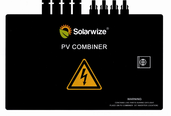 Solarwize 4in-2out PV Solar Metal Combiner Box
