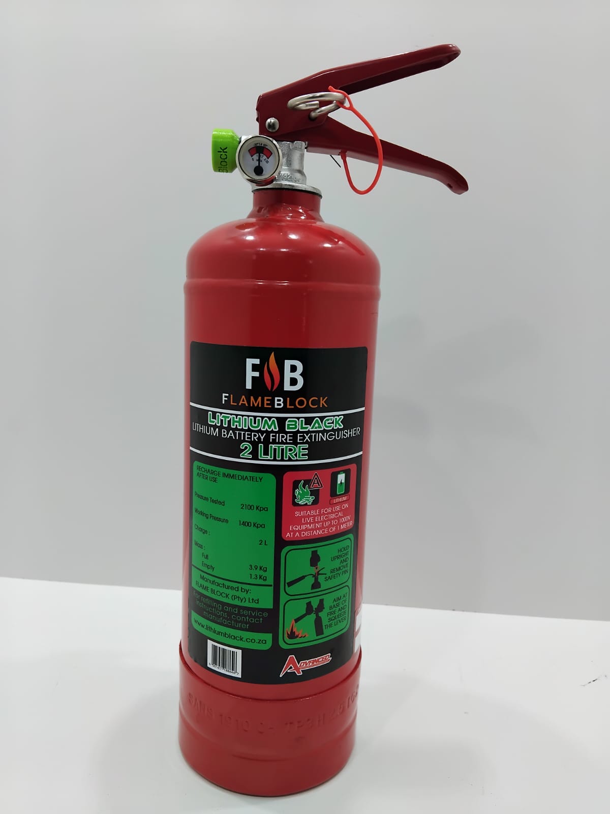 FB 2L Lithium Elec Fire Extinguisher Wall Mount