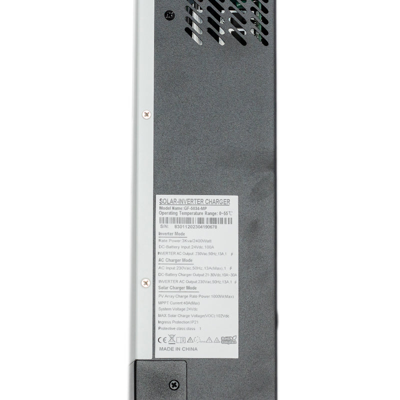 Solarwize 3kVA/2.4kW 24V Hybrid Inverter with Built-in 40A MPPT Solar Charger