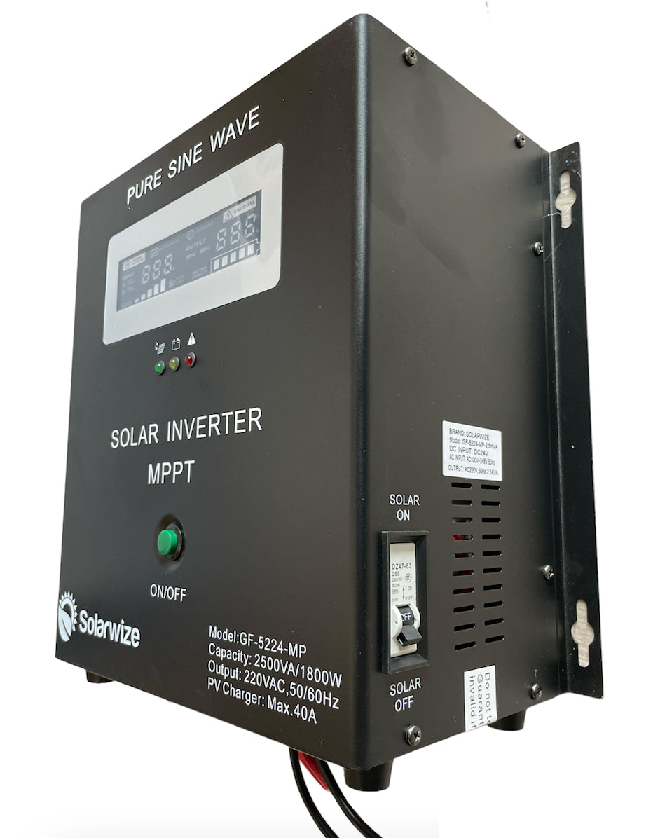 Solarwize 2500VA/1800W 24V 40A MPPT Pure Sine Wave Inverter