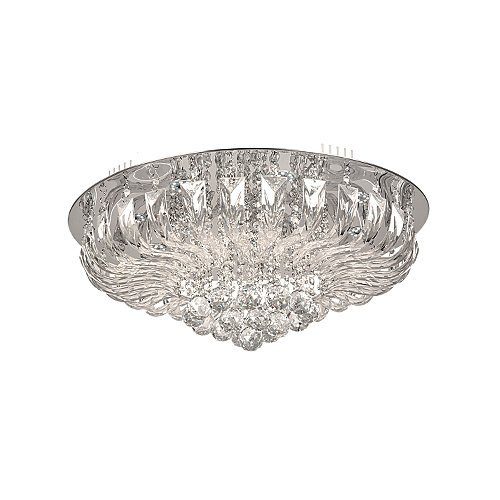 BRIGHT STAR CF010/12 Chrome & Crystals Ceiling Light