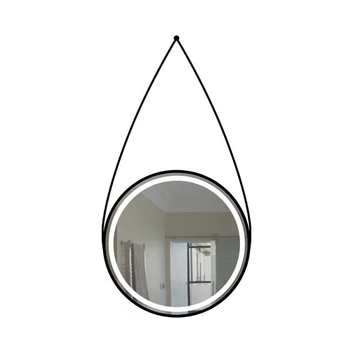 Bright Star ML058 Circular Mirror Light with Black Leather Strap