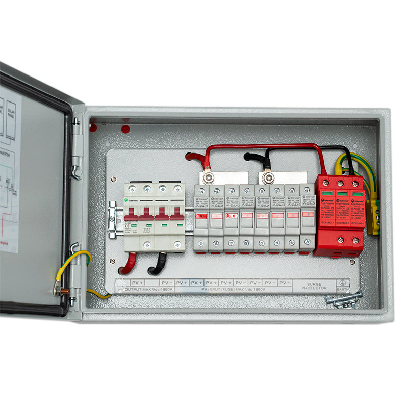 Solarwize 4in-1out PV Solar Metal Combiner Box