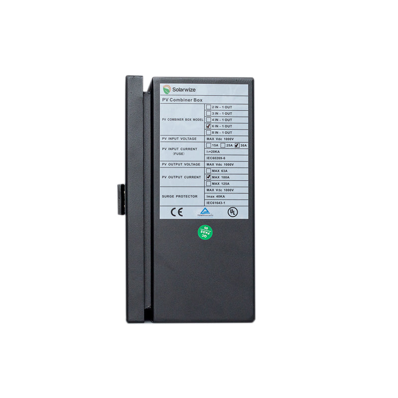 Solarwize 6in-1out PV Solar Metal Combiner Box