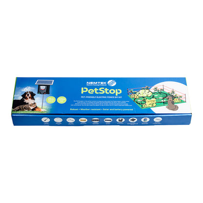 Nemtek Petstop Solar Powered Pet-friendly Electric Fence Kit