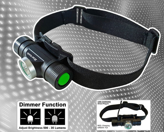 Zartek ZA-436 USB Rechargeable LED Torch Headlamp