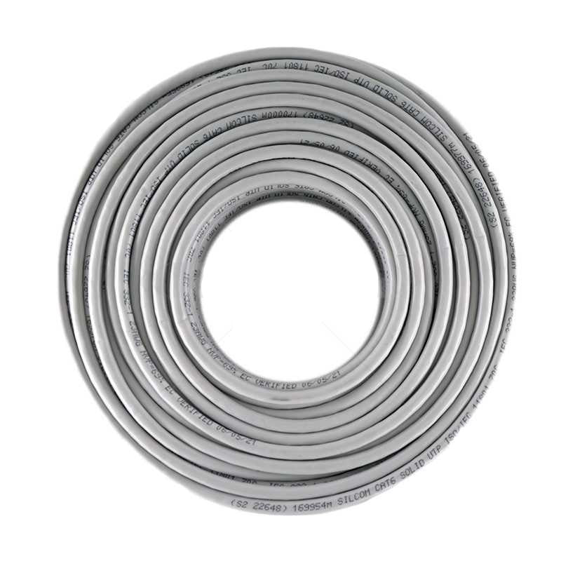 100m CAT6 Solid Cable Copper Indoor Grey