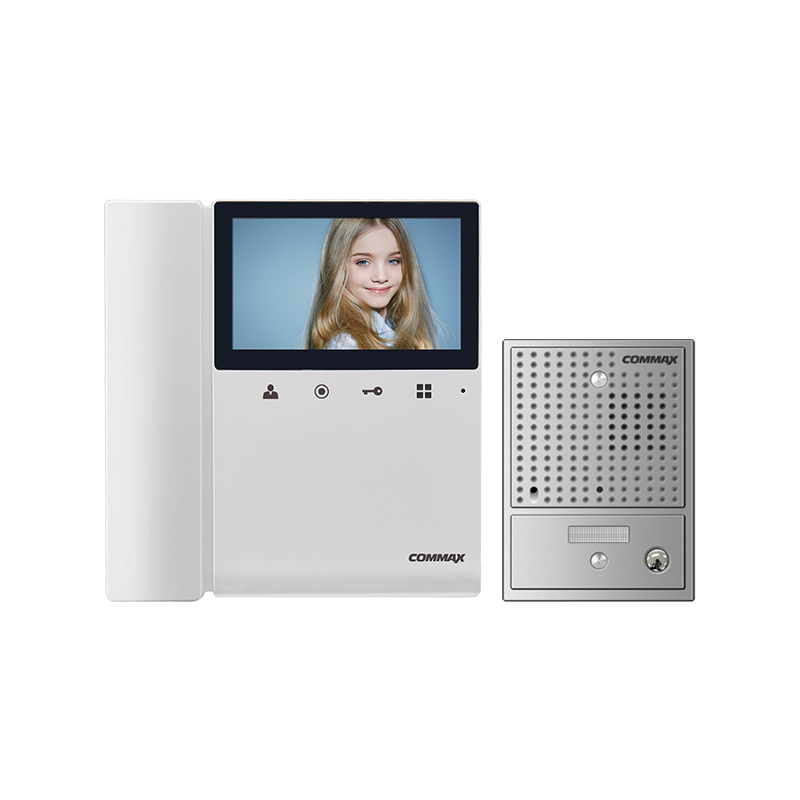 Commax 4.3 Colour Video Intercom Kit with Pinhole Gate Station