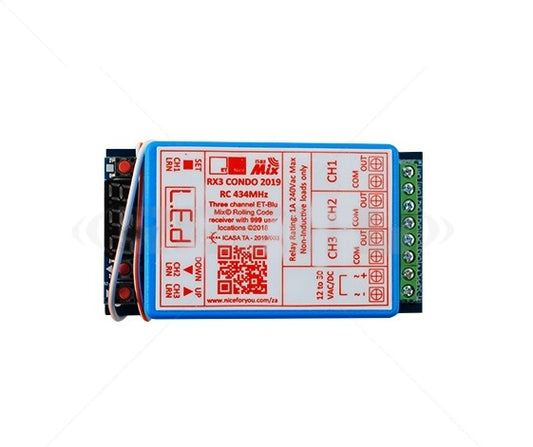 ET 3 Channel 434MHz Code Hopping Condo Receiver