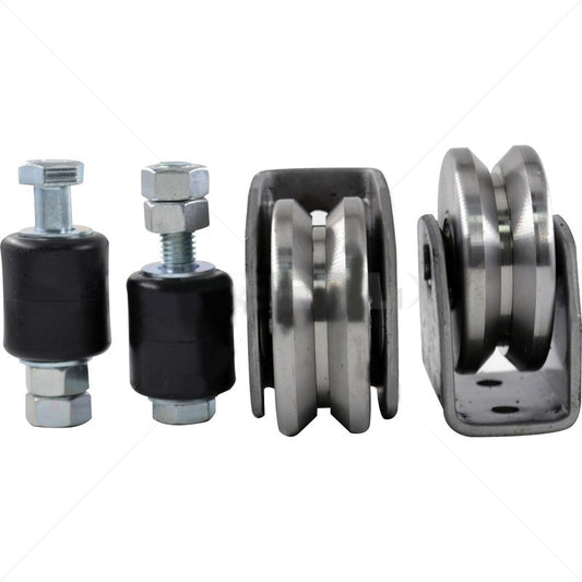 80mm V-Shaped Sliding Gate Wheels Electro-Plated