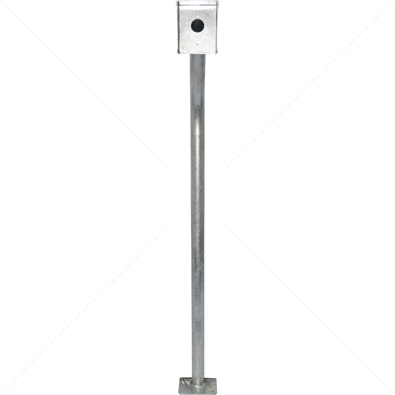Gooseneck Galvanised With Rainshield and Base Plate
