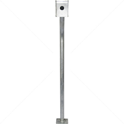 Gooseneck Galvanised With Rainshield and Base Plate