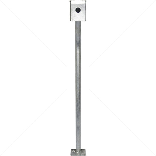 Gooseneck Galvanised With Rainshield and Base Plate