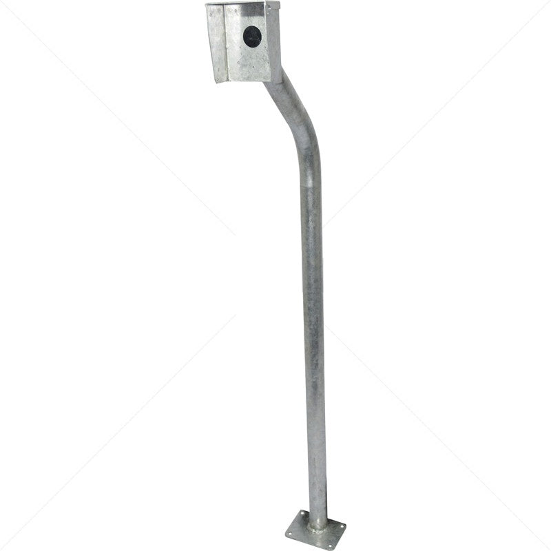 Gooseneck Galvanised With Rainshield and Base Plate