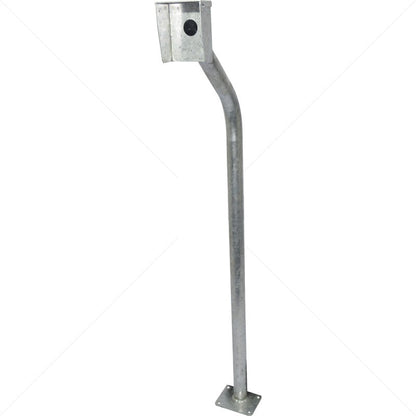 Gooseneck Galvanised With Rainshield and Base Plate