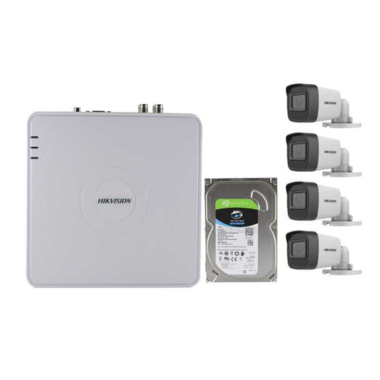Hikvision HD-TVI 4 Channel Hi-Res DVR 4 Camera CCTV Kit