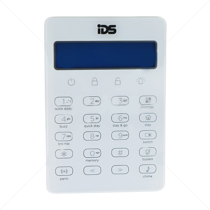 IDS XSeries Soft Touch White LCD Keypad