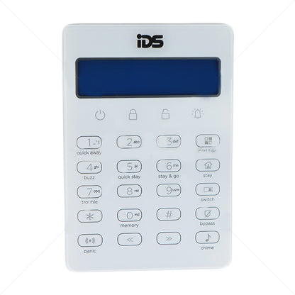 IDS XSeries Soft Touch White LCD Keypad