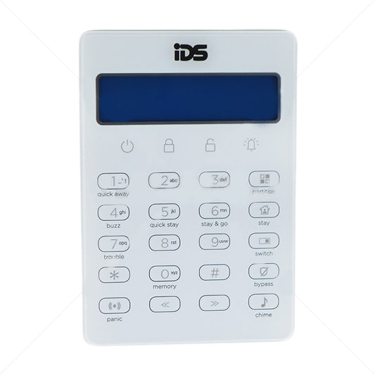 IDS XSeries Soft Touch White LCD Keypad