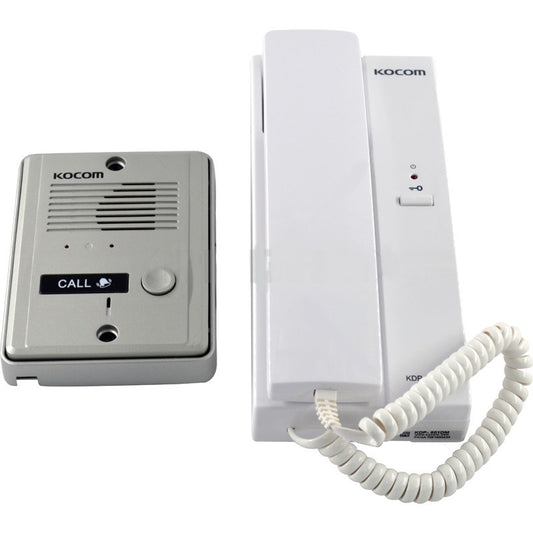 Kocom 1-1 Audio Intercom Kit with Metal Gate Station