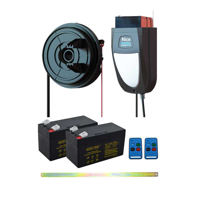 ET Nice DC Blue Absolute Roll-Up Garage Door Motor Kit incl C/Weight