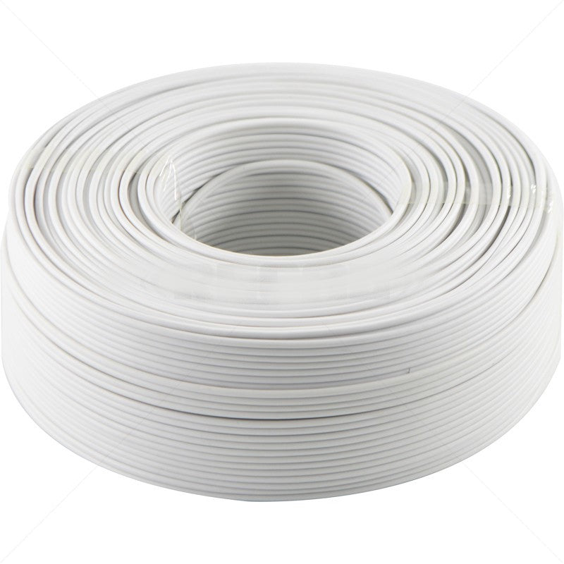 Ripcord - 0.5mm White 100m BC Stranded