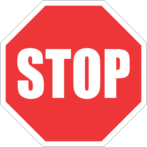 250mm PVC Stop Sign